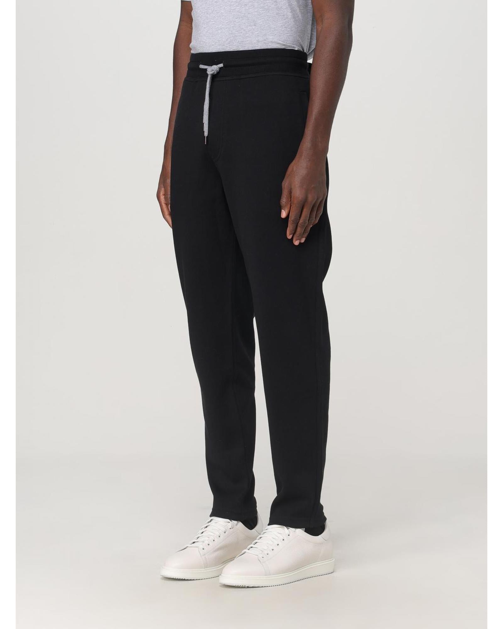 Brunello Cucinelli Cotton Sweatpants Men Black Pants