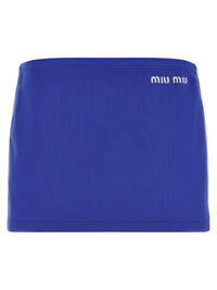 Miu Miu Women Logo Embroidery Skirt