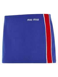 Miu Miu Women Logo Embroidery Skirt