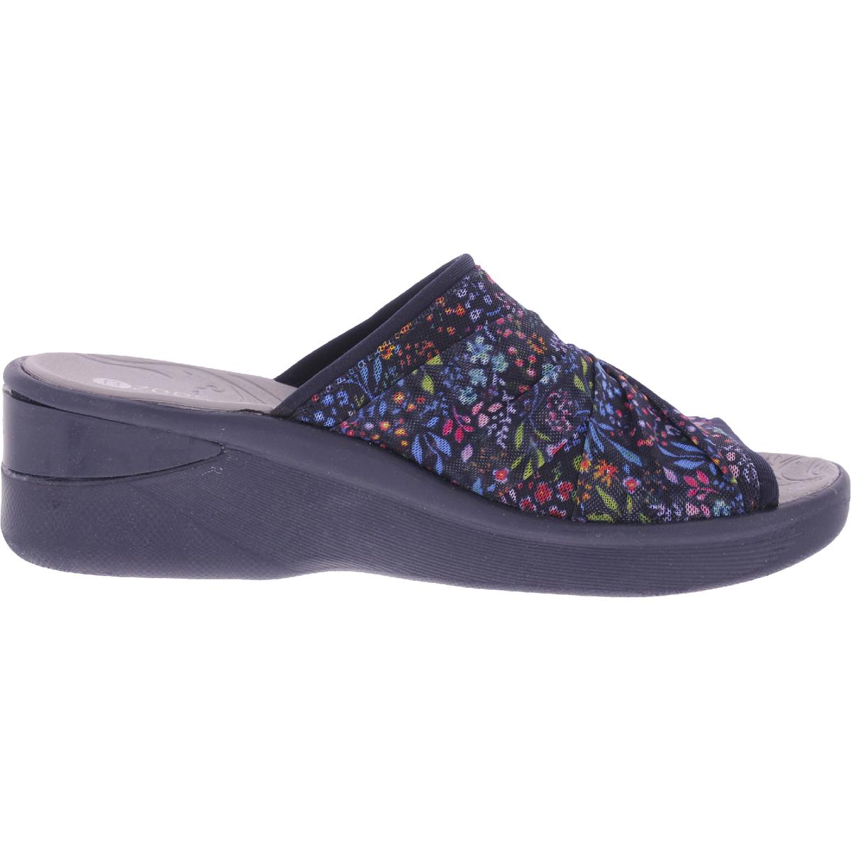 Smile II Womens Slip On Wedge Sandals