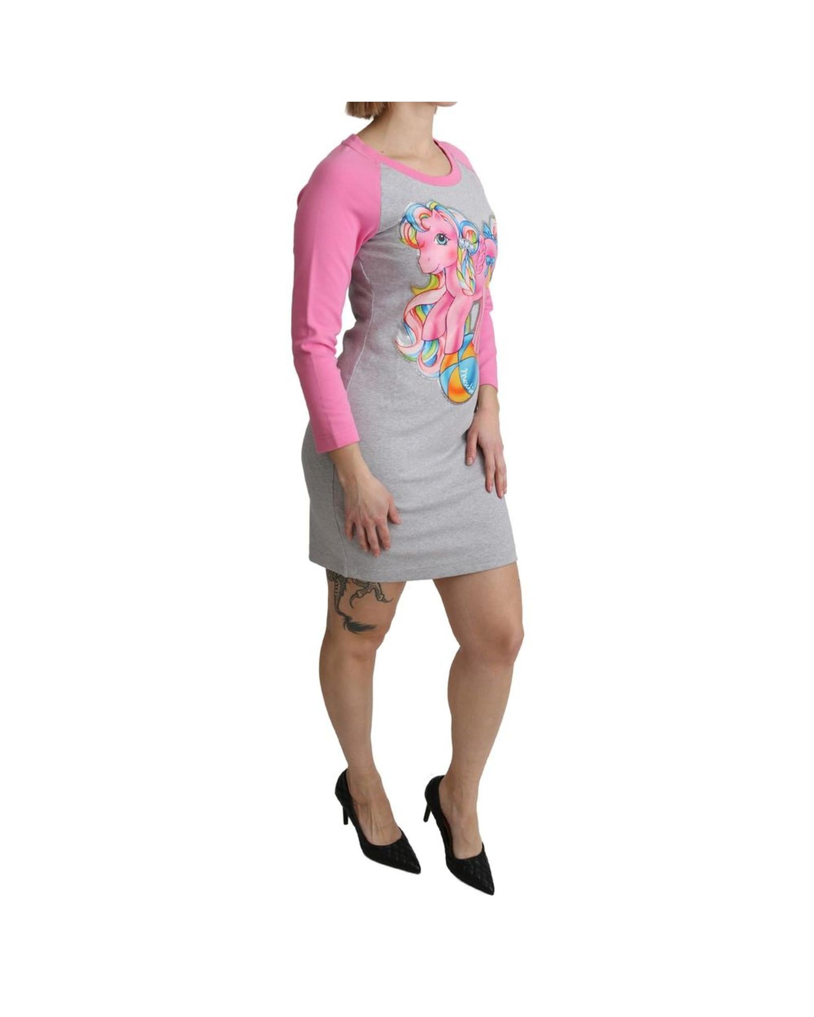 Moschino My Little Pony Graphic Dress Women Gray Dresses