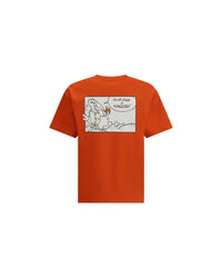 Moncler x Donald Glover TShirt Short Sleeve Men Orange T-Shirts