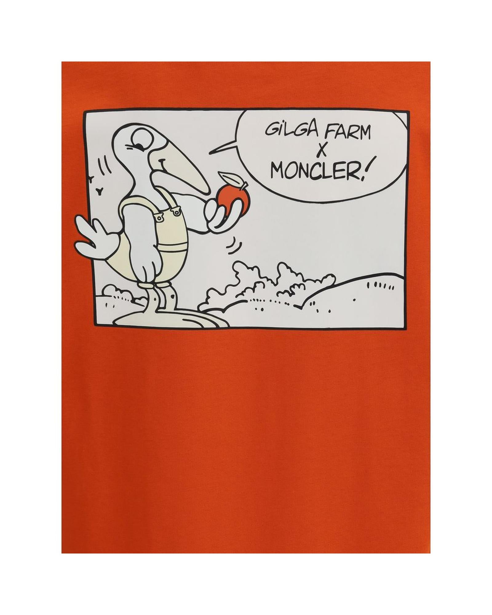 Moncler x Donald Glover TShirt Short Sleeve Men Orange T-Shirts