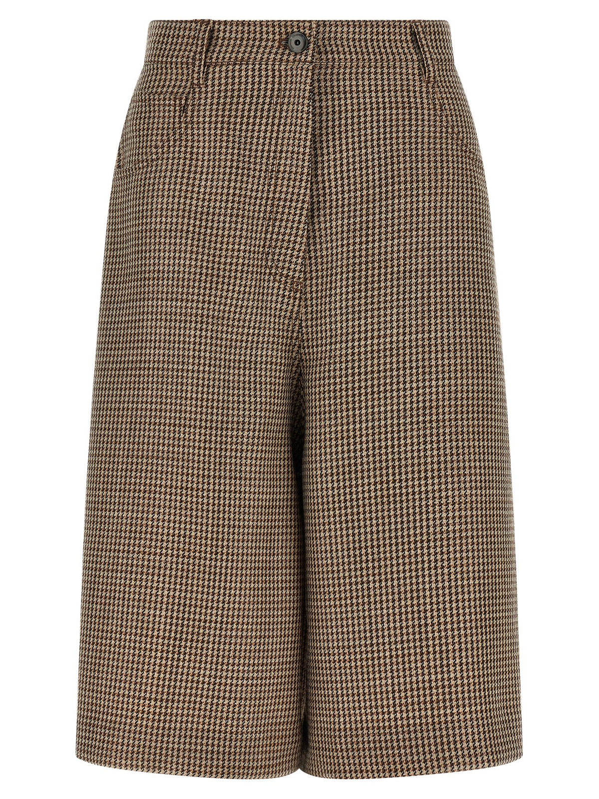 Brunello Cucinelli Women Prince Of Wales Lamé Bermuda Shorts