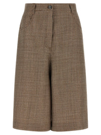 Brunello Cucinelli Women Prince Of Wales Lamé Bermuda Shorts