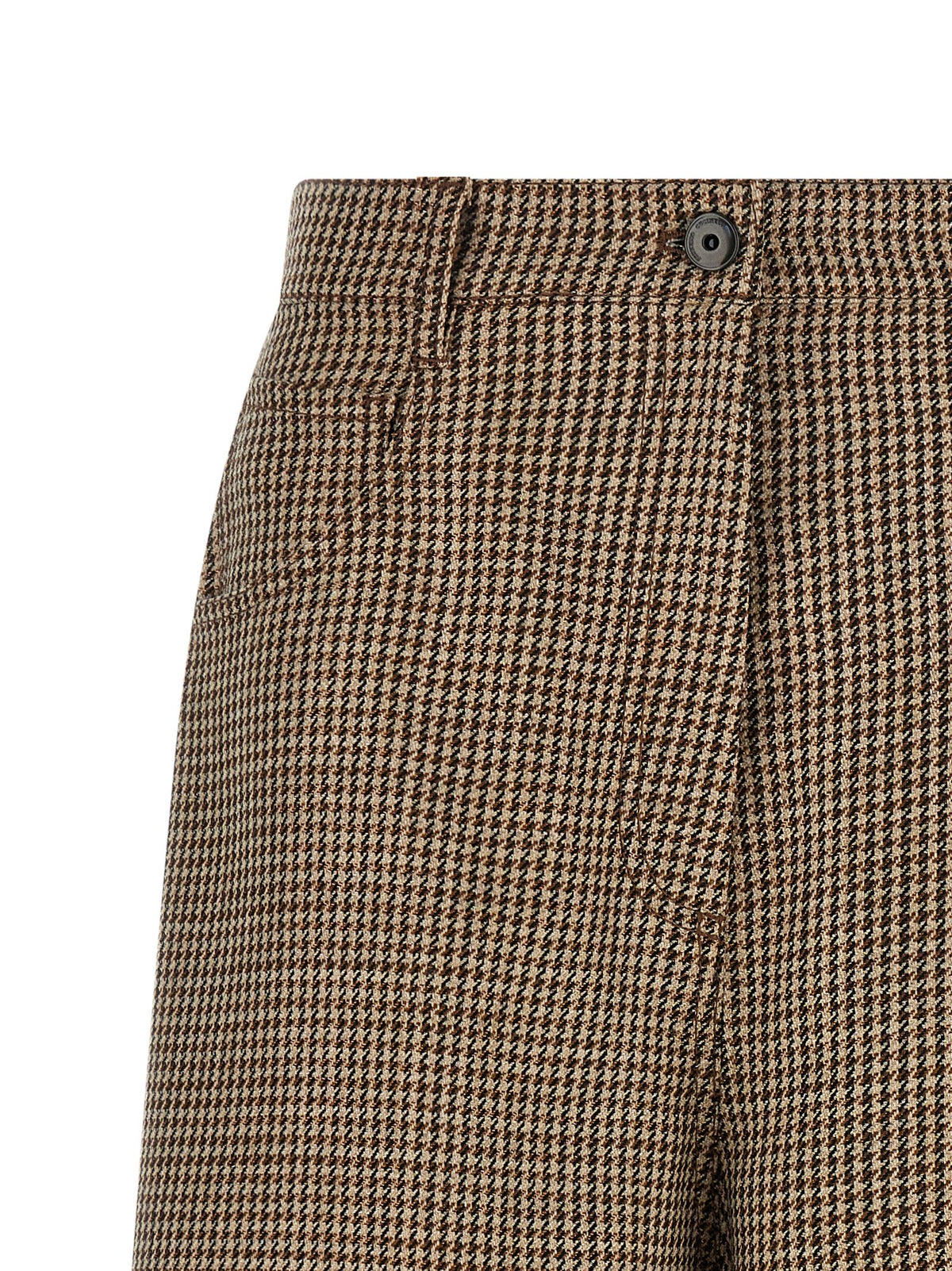 Brunello Cucinelli Women Prince Of Wales Lamé Bermuda Shorts