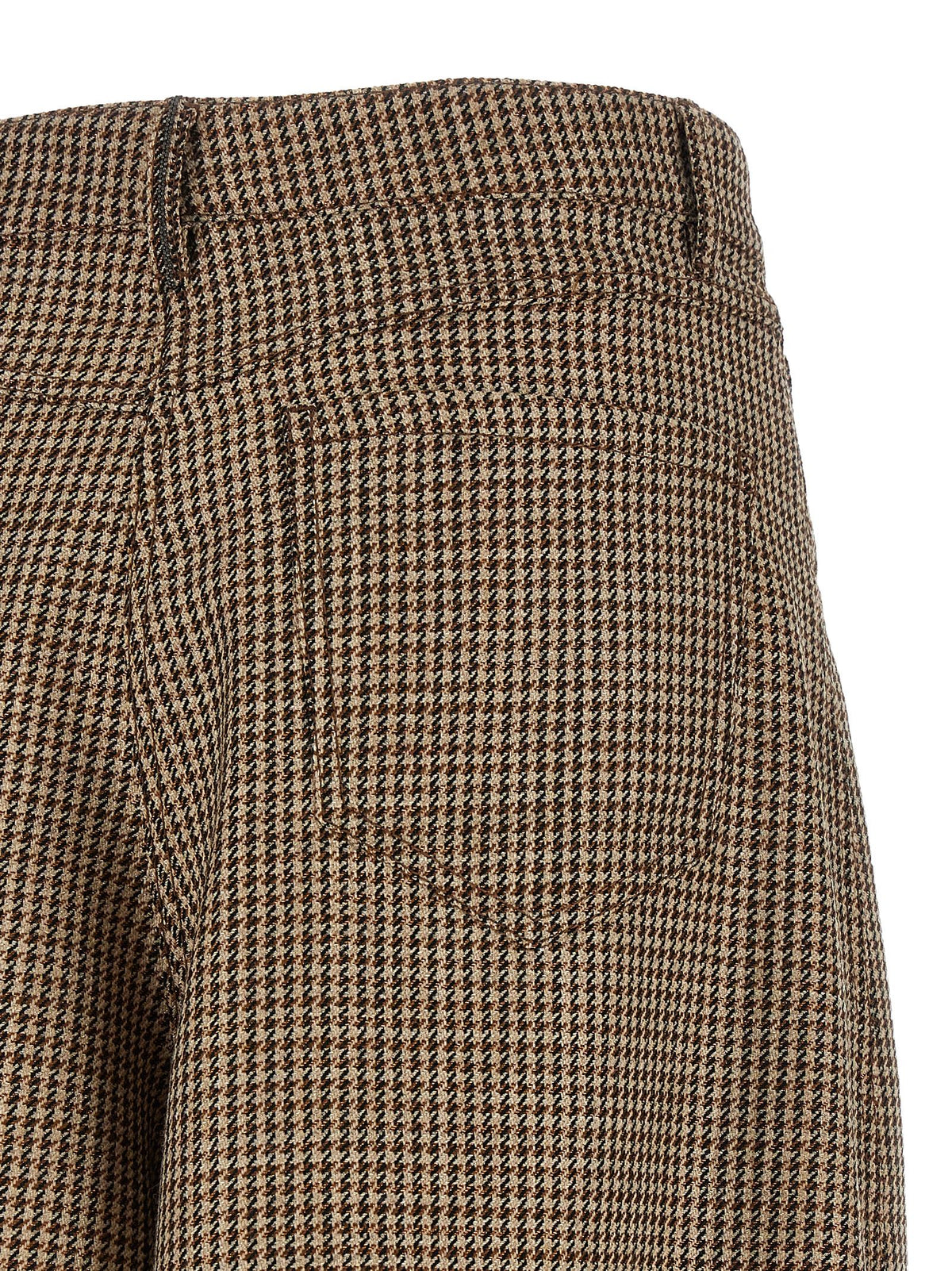 Brunello Cucinelli Women Prince Of Wales Lamé Bermuda Shorts
