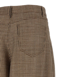 Brunello Cucinelli Women Prince Of Wales Lamé Bermuda Shorts
