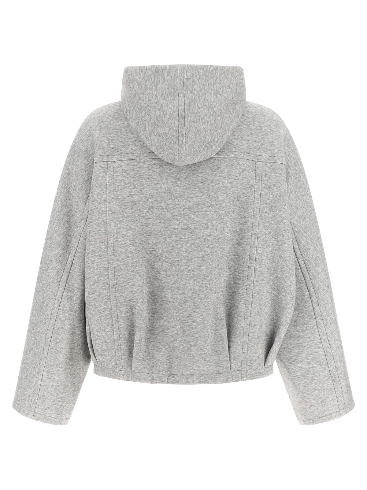 Brunello Cucinelli Women 'Shiny Zipper Pull' Cropped Hoodie