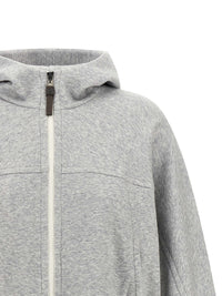 Brunello Cucinelli Women 'Shiny Zipper Pull' Cropped Hoodie