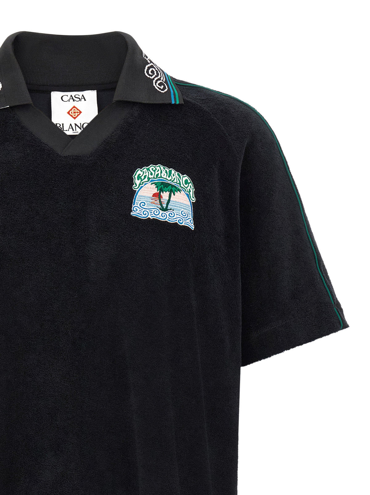 CASABLANCA Casablanca Men 'Towelling' Jacquard Polo Shirt