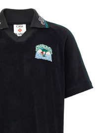 CASABLANCA Casablanca Men 'Towelling' Jacquard Polo Shirt