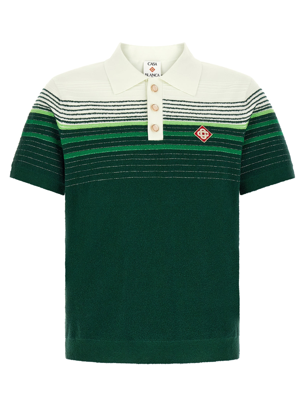 Casablanca Men 'Bouclé Stripes' Polo Shirt
