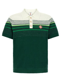 Casablanca Men 'Bouclé Stripes' Polo Shirt