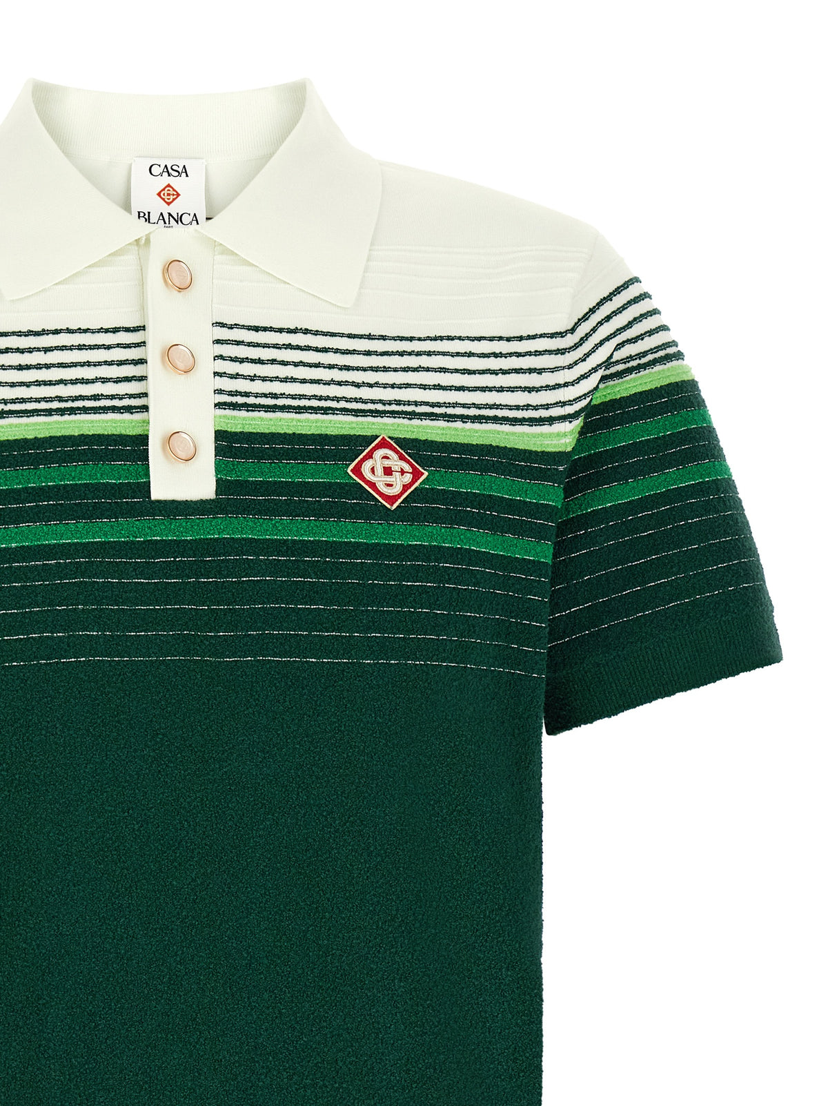 Casablanca Men 'Bouclé Stripes' Polo Shirt