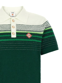 Casablanca Men 'Bouclé Stripes' Polo Shirt