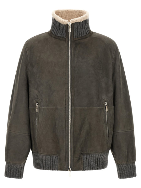 Brunello Cucinelli Men Leather Jacket – Bluefly
