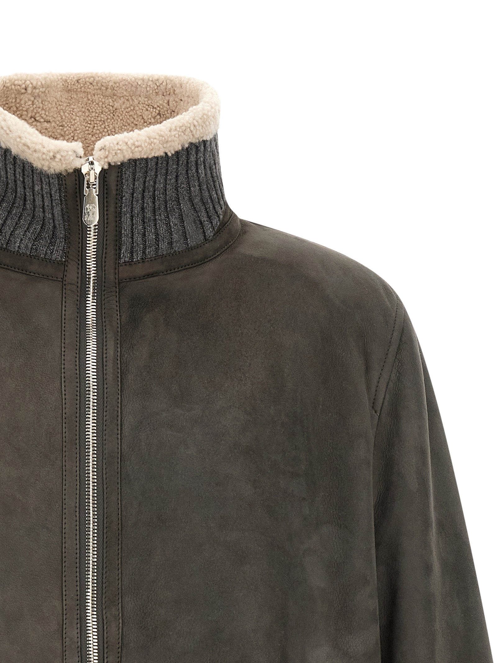 Brunello Cucinelli Men Leather Jacket – Bluefly