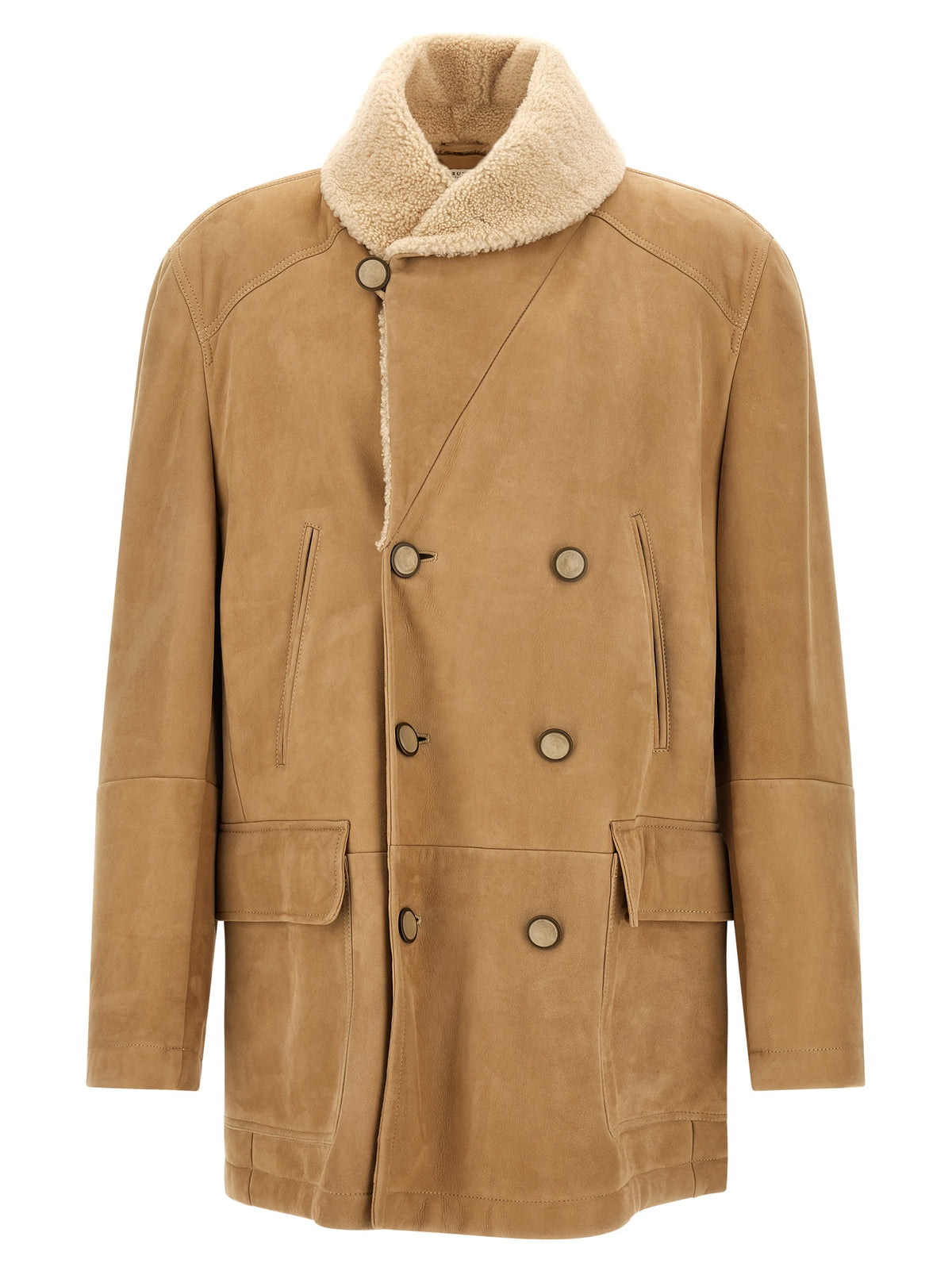 Brunello Cucinelli Men Caban Shearling Curly