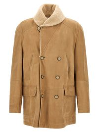 Brunello Cucinelli Men Caban Shearling Curly
