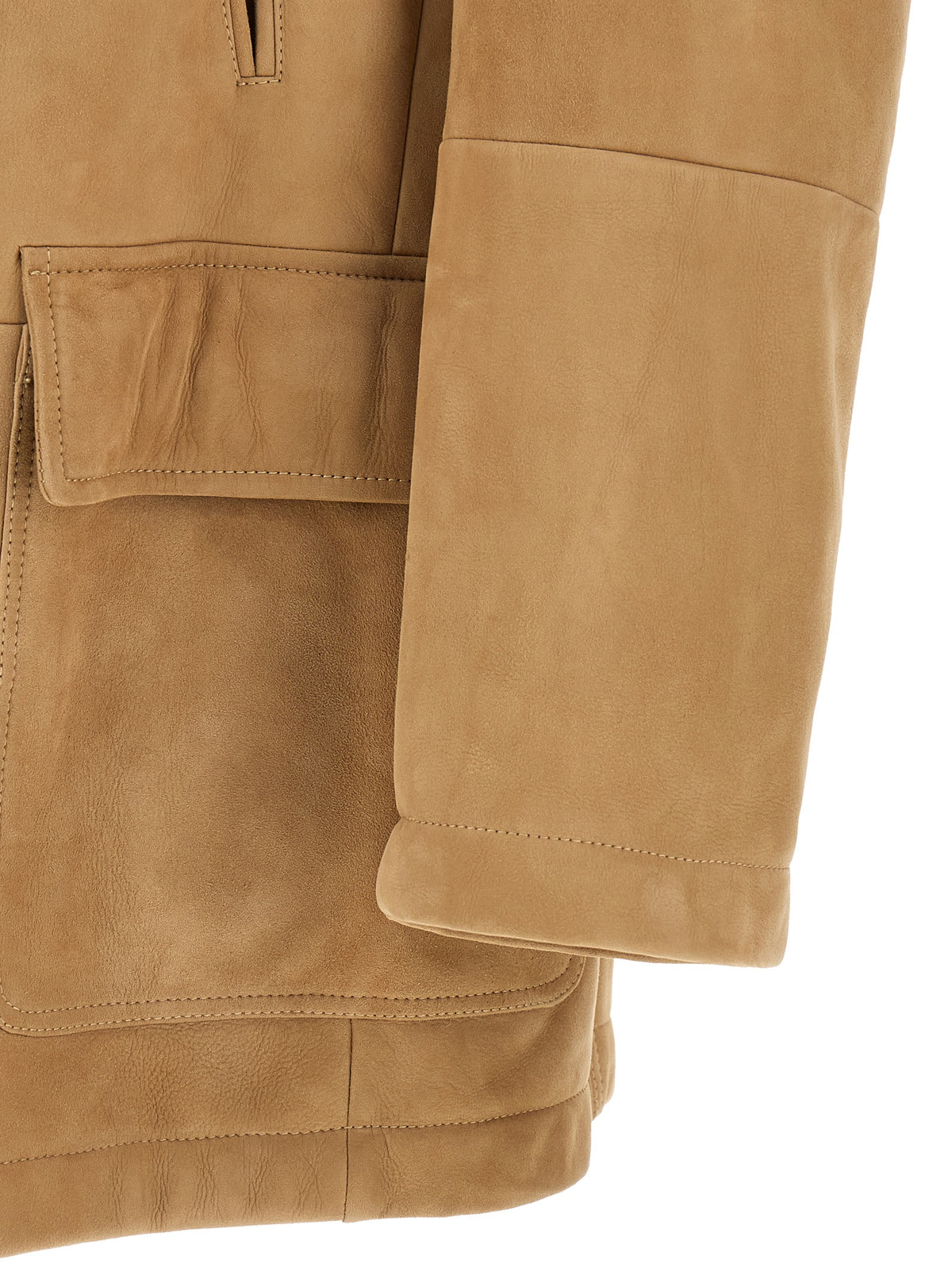 Brunello Cucinelli Men Caban Shearling Curly