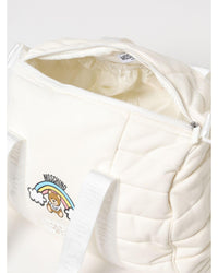 Moschino Quilted Diaper Bag Teddy Bear Design Kids Yellow Cream Blanket Sets