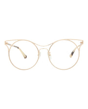 McQ Alexander McQueen Womens Round/Oval Gold Gold Transparent Fashion Designer Eyewear