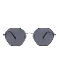 McQ Alexander McQueen Mens Square/Rectangle Ruthenium Ruthenium Grey Fashion Designer Eyewear
