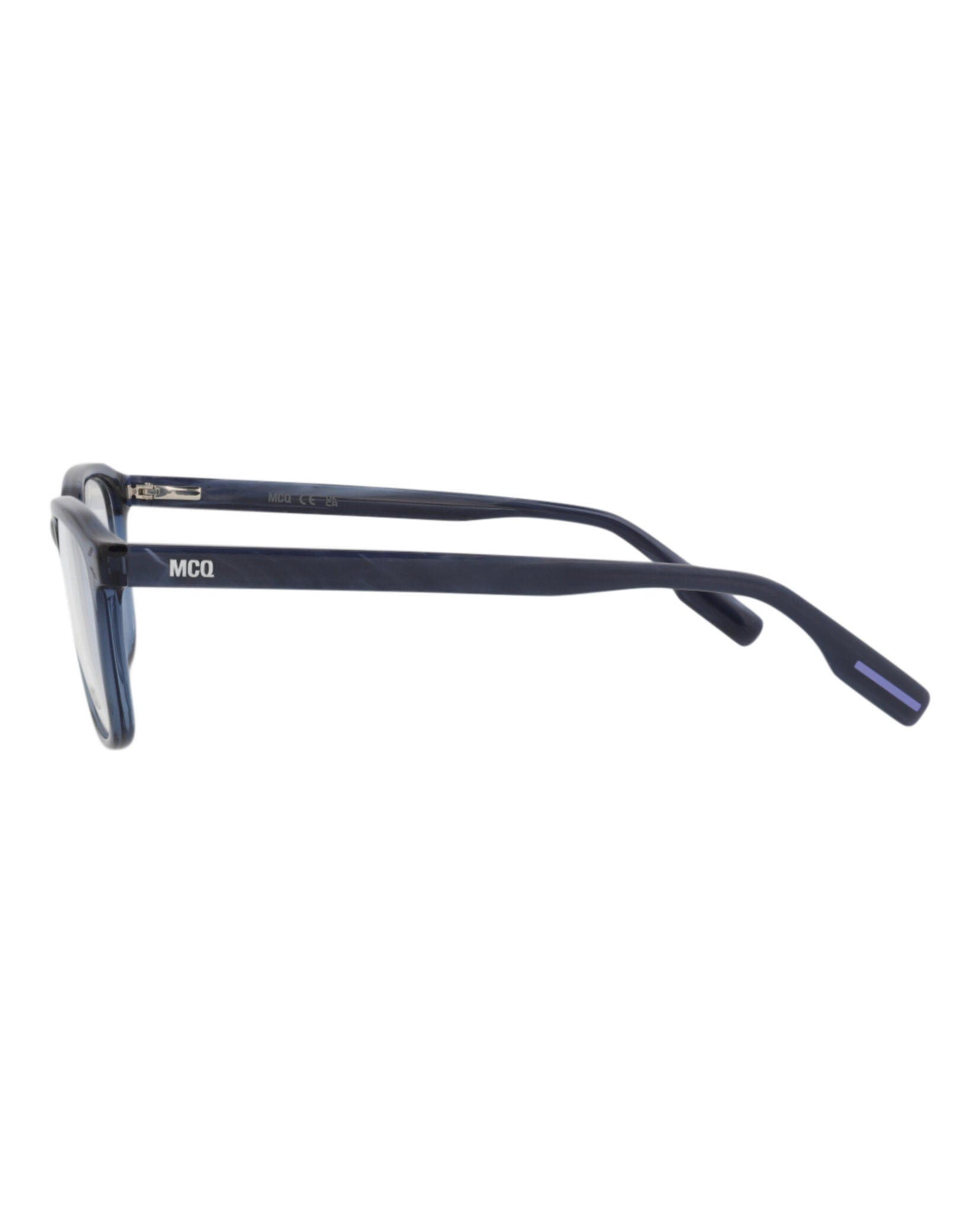 McQ Alexander McQueen Mens Square/Rectangle Blue Blue Transparent Fashion Designer Eyewear