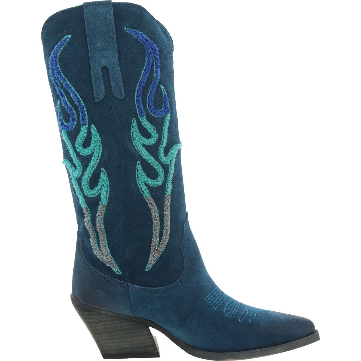 Graciella Womens Block Heel Pointed Toe Cowboy, Western Boots