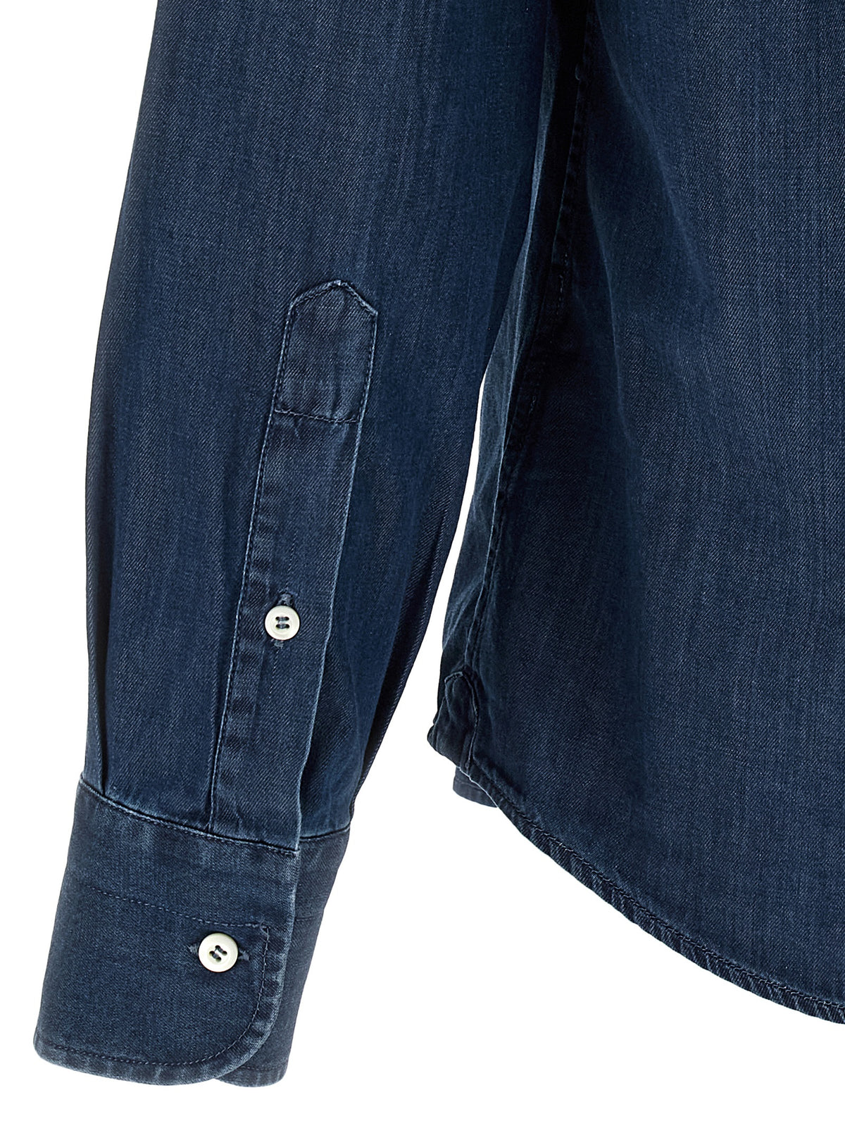 Brunello Cucinelli Men Lightweight Denim Shirt