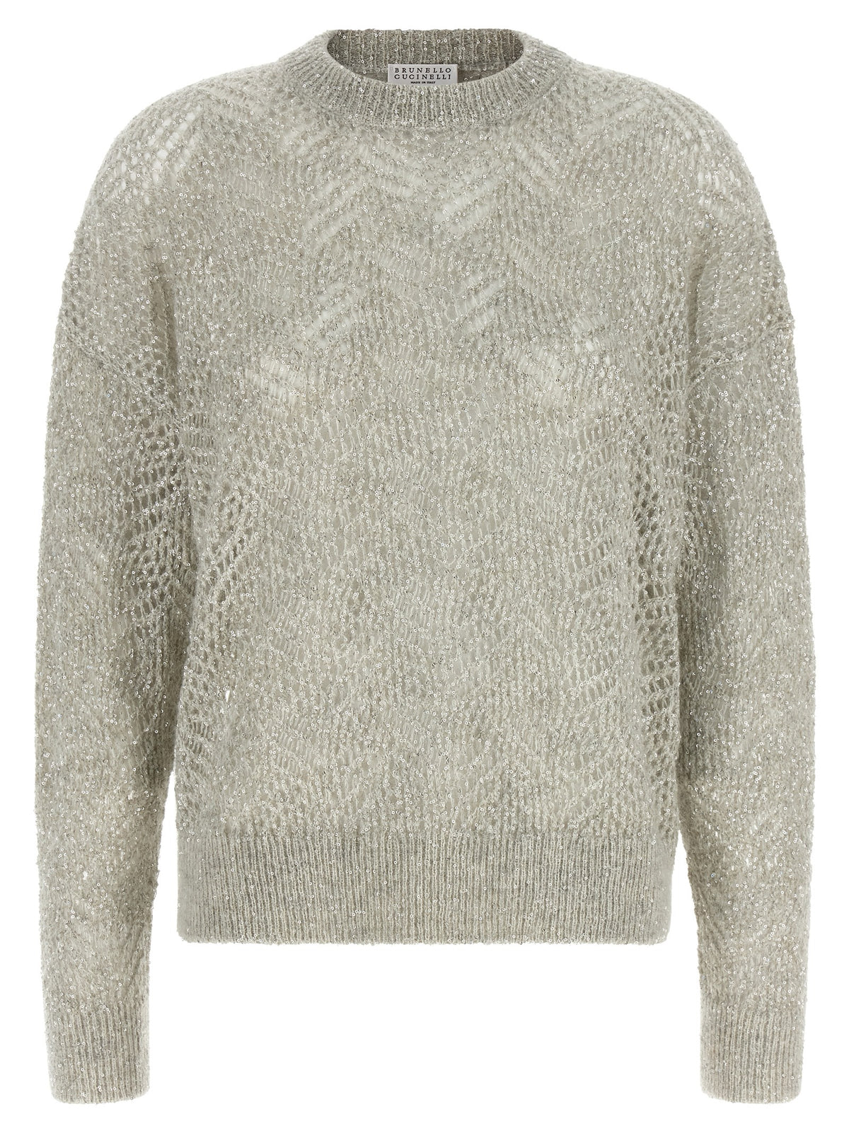 BRUNELLO CUCINELLI Brunello Cucinelli Women 'Dazzling Abstract Leaf' Sweater