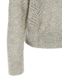 BRUNELLO CUCINELLI Brunello Cucinelli Women 'Dazzling Abstract Leaf' Sweater