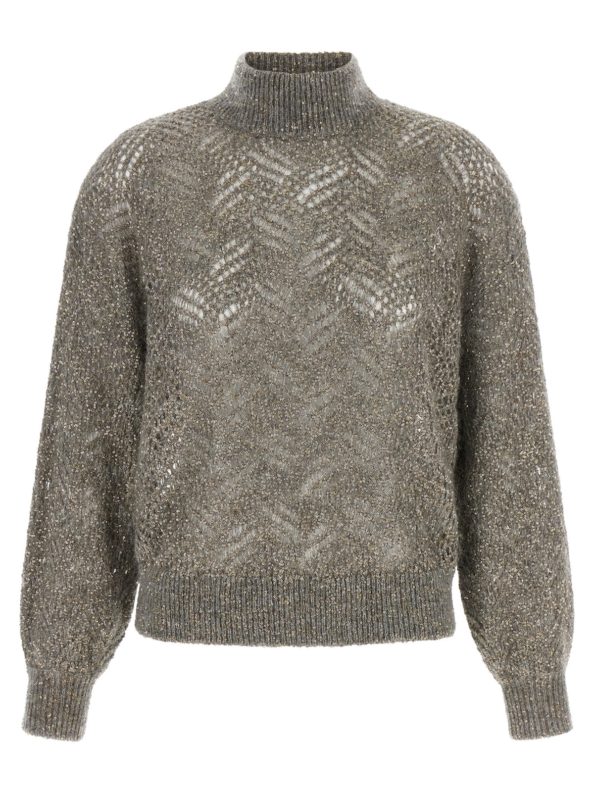 BRUNELLO CUCINELLI Brunello Cucinelli Women 'Dazzling Abstract Leaf' Sweater