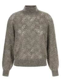 BRUNELLO CUCINELLI Brunello Cucinelli Women 'Dazzling Abstract Leaf' Sweater