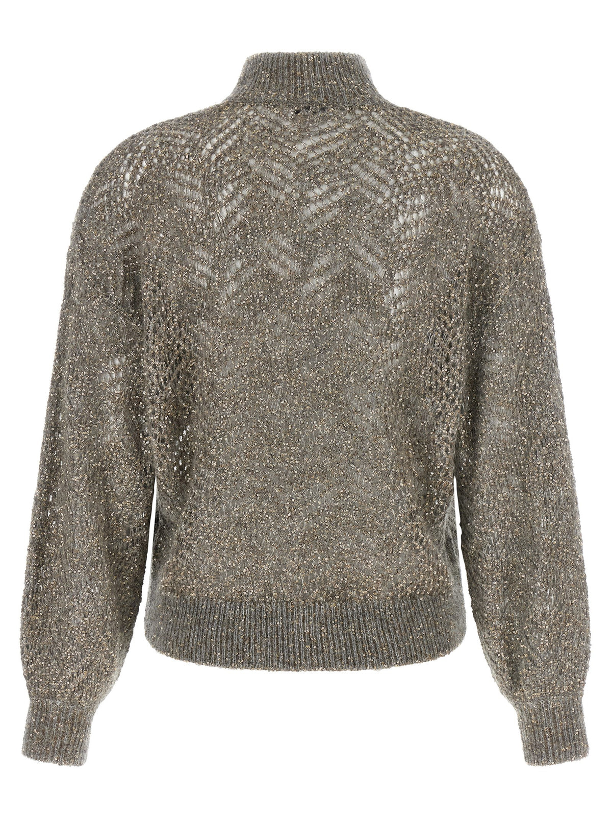 BRUNELLO CUCINELLI Brunello Cucinelli Women 'Dazzling Abstract Leaf' Sweater