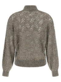 BRUNELLO CUCINELLI Brunello Cucinelli Women 'Dazzling Abstract Leaf' Sweater