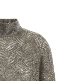 BRUNELLO CUCINELLI Brunello Cucinelli Women 'Dazzling Abstract Leaf' Sweater