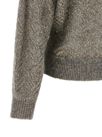 BRUNELLO CUCINELLI Brunello Cucinelli Women 'Dazzling Abstract Leaf' Sweater