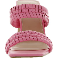 Fenda Womens Faux Leather Strappy Block Heels