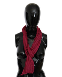 John Galliano Knitted Scarf One Size Bordeaux