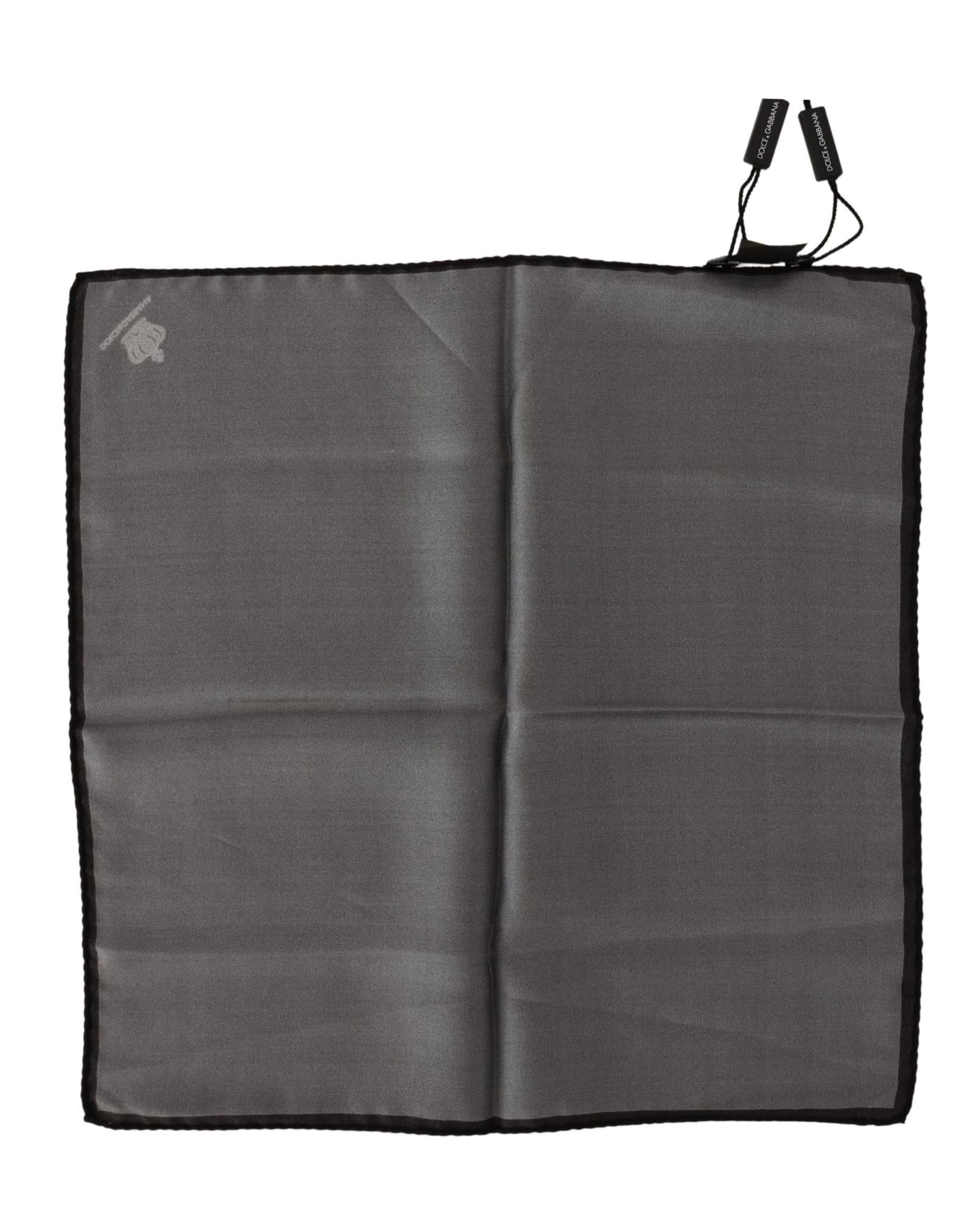 Dolce & Gabbana Black Silk Pocket Square