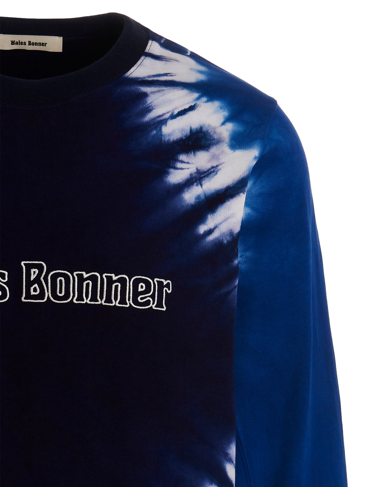 Wales Bonner Men Logo Embroidery Tie Dye Sweatshirt