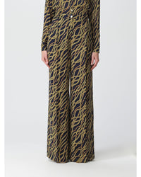 Michael Kors Chain Print Wide Leg Pants Women Blue