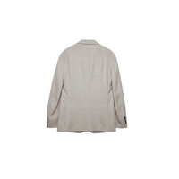 Brunello Cucinelli Subtle Pattern Single-Breasted Suit in Ecru