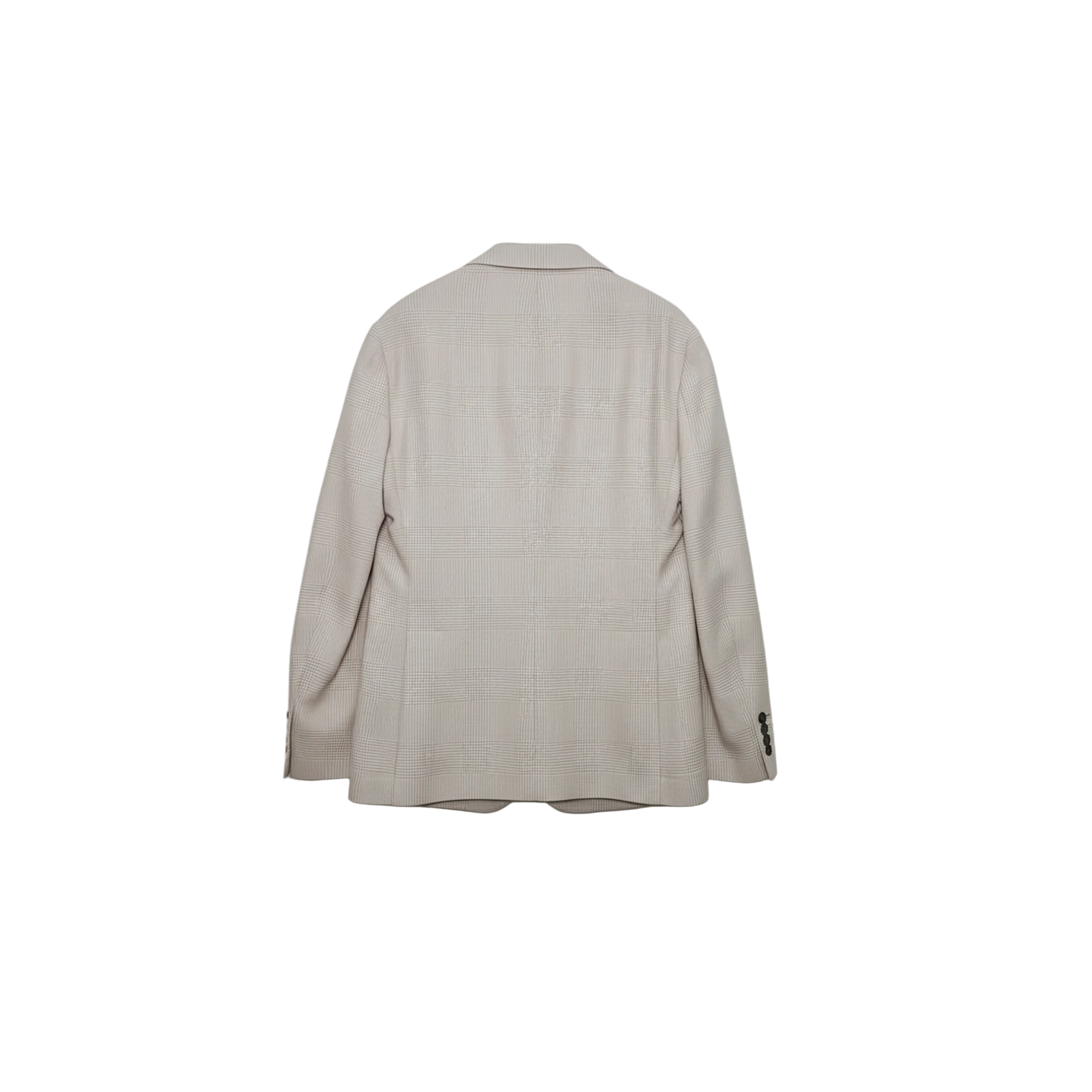 Brunello Cucinelli Subtle Pattern Single-Breasted Suit in Ecru