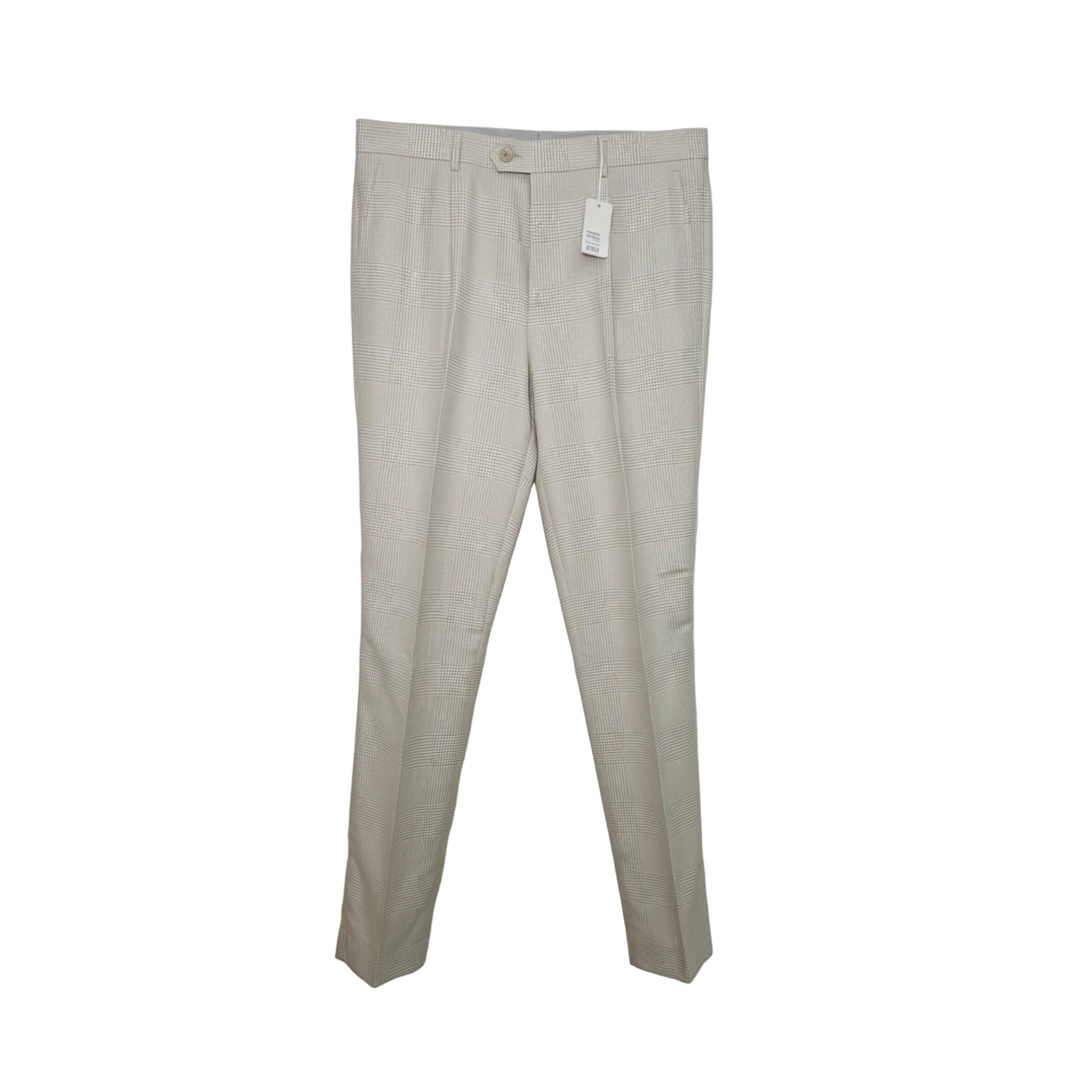Brunello Cucinelli Subtle Pattern Single-Breasted Suit in Ecru