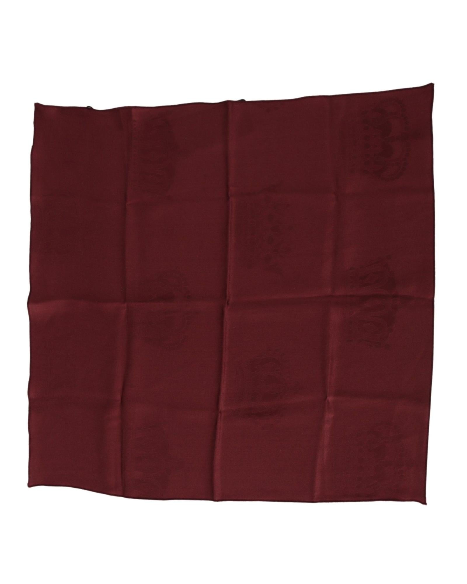 Dolce & Gabbana Men's Silk Handkerchief - Burgundy