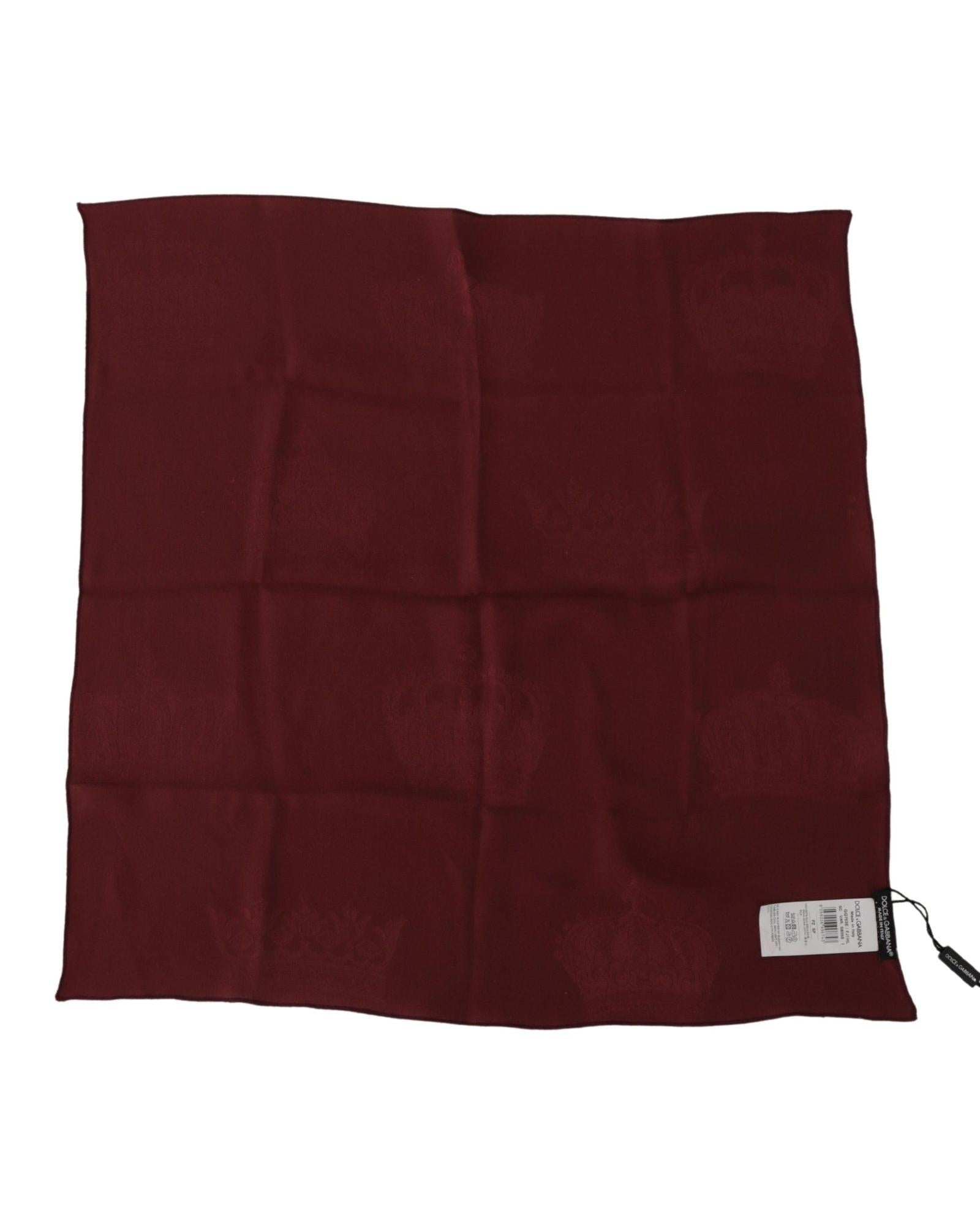 Dolce & Gabbana Men's Silk Handkerchief - Burgundy
