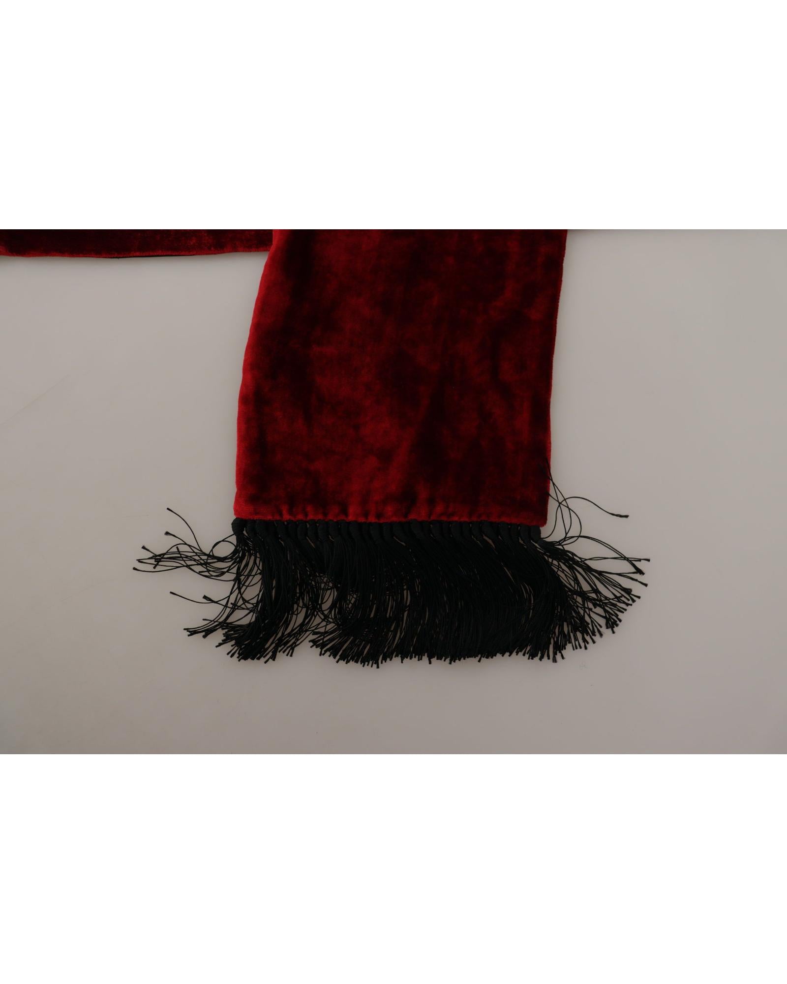 Dolce & Gabbana Men's Silk Handkerchief - Burgundy